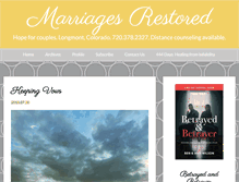 Tablet Screenshot of marriagesrestored.com